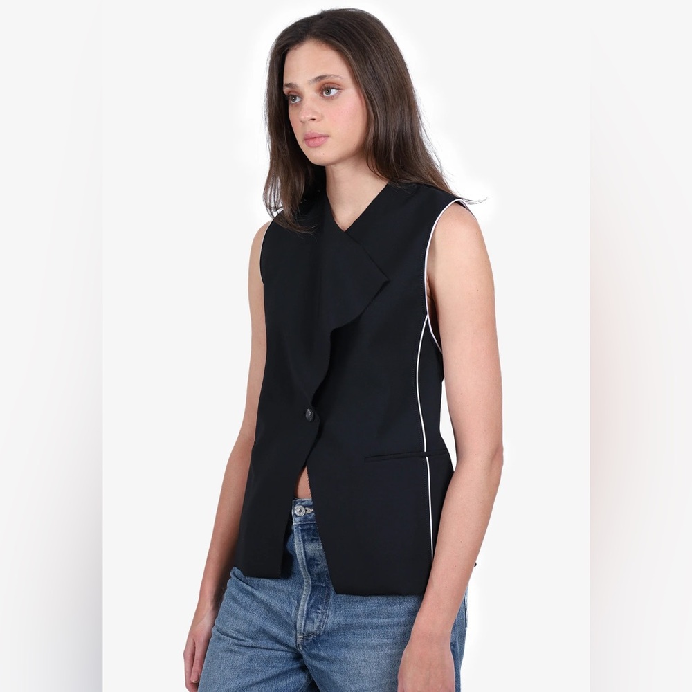 Helmut Lang Black Sleeveless Blazer Vest Size P